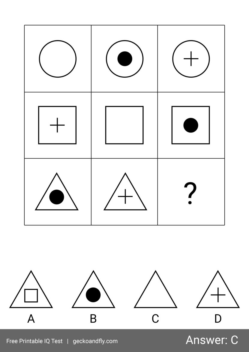 Simple IQ Test For Kids