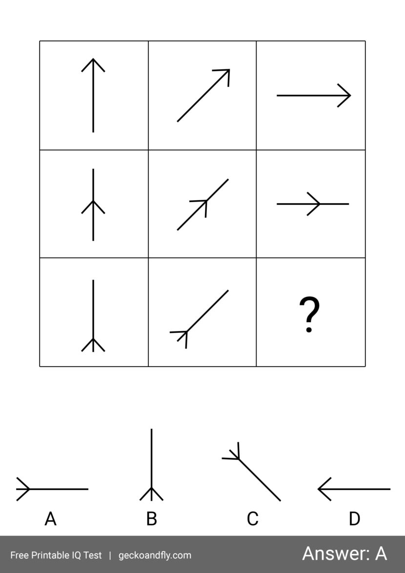 Simple IQ Test For Kids