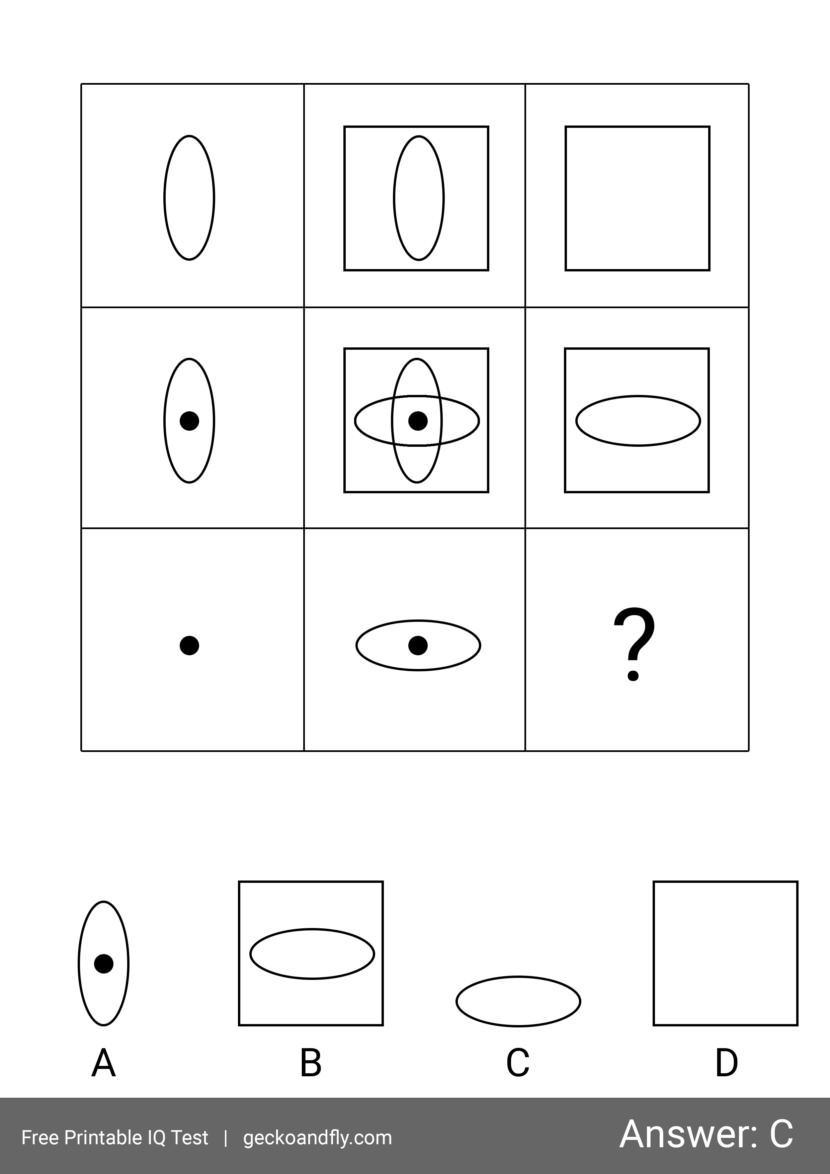 Free printable IQ test for kids