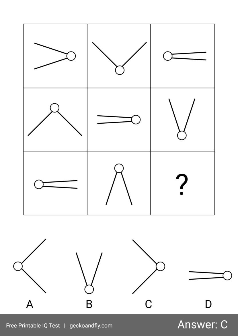 Free printable IQ test for kids