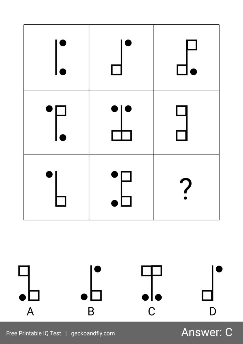 Free printable IQ test for kids