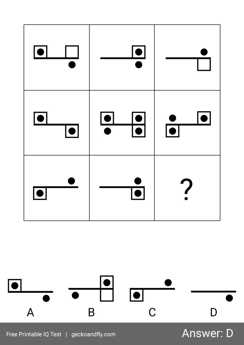 Free printable IQ test for kids