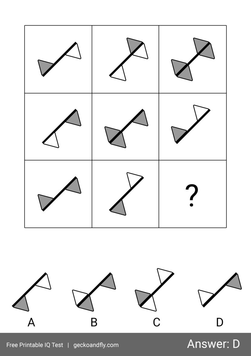 Free printable IQ test for kids