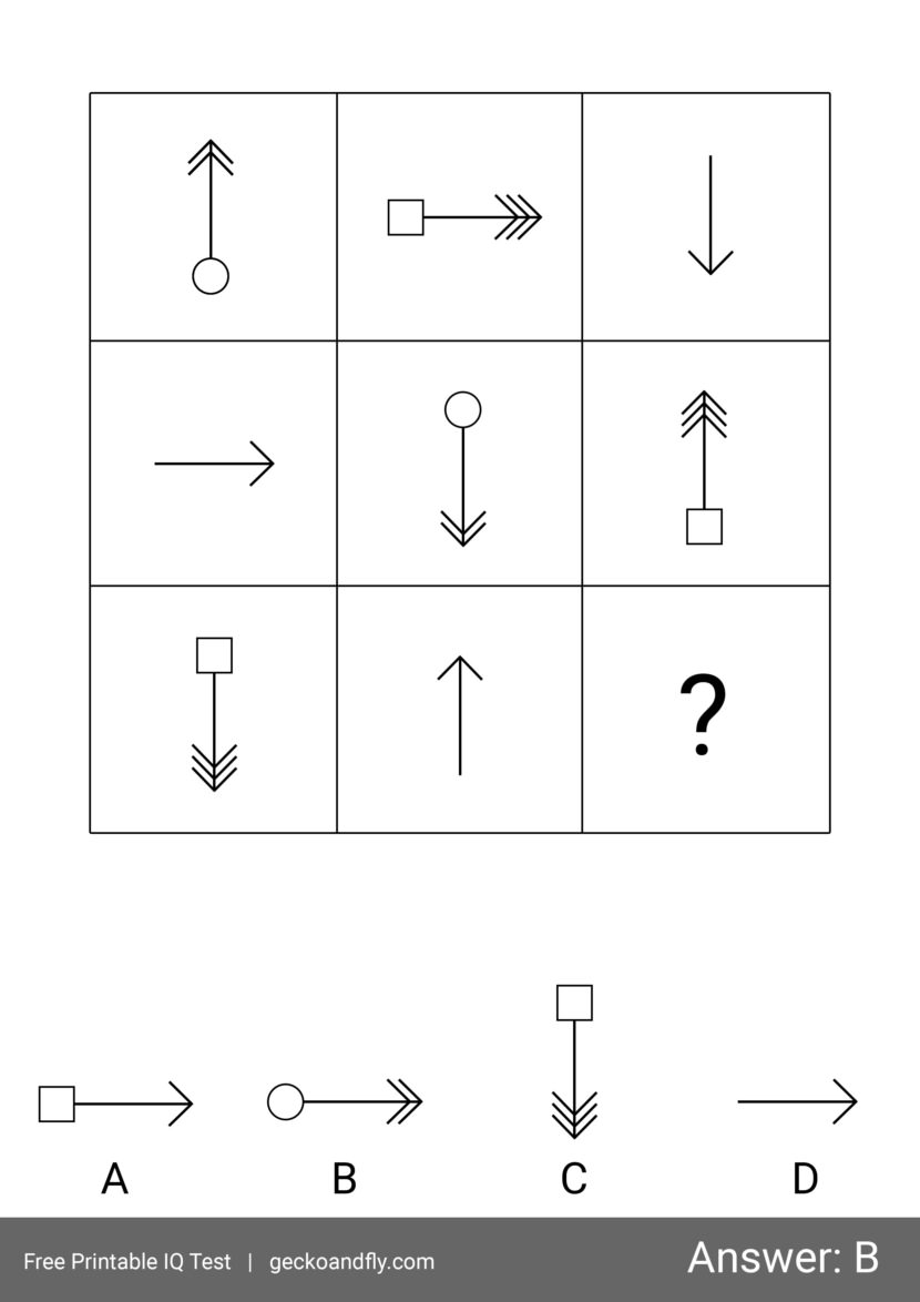 Free printable IQ test for kids