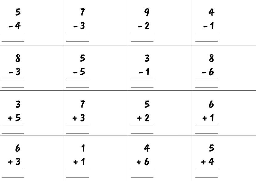 free printable addition and subtraction maths worksheets for kids