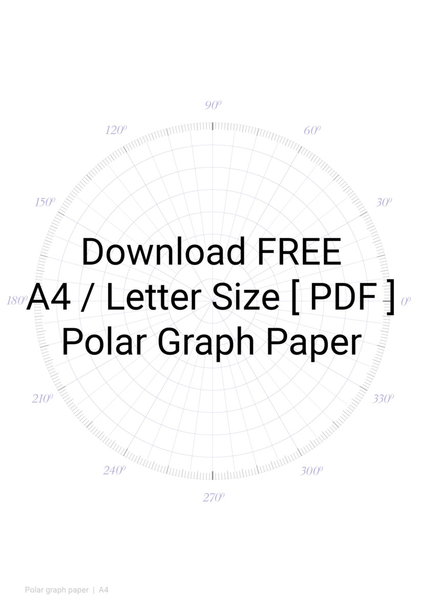 Printable Polar Graph Paper Template in A4 and Letter size