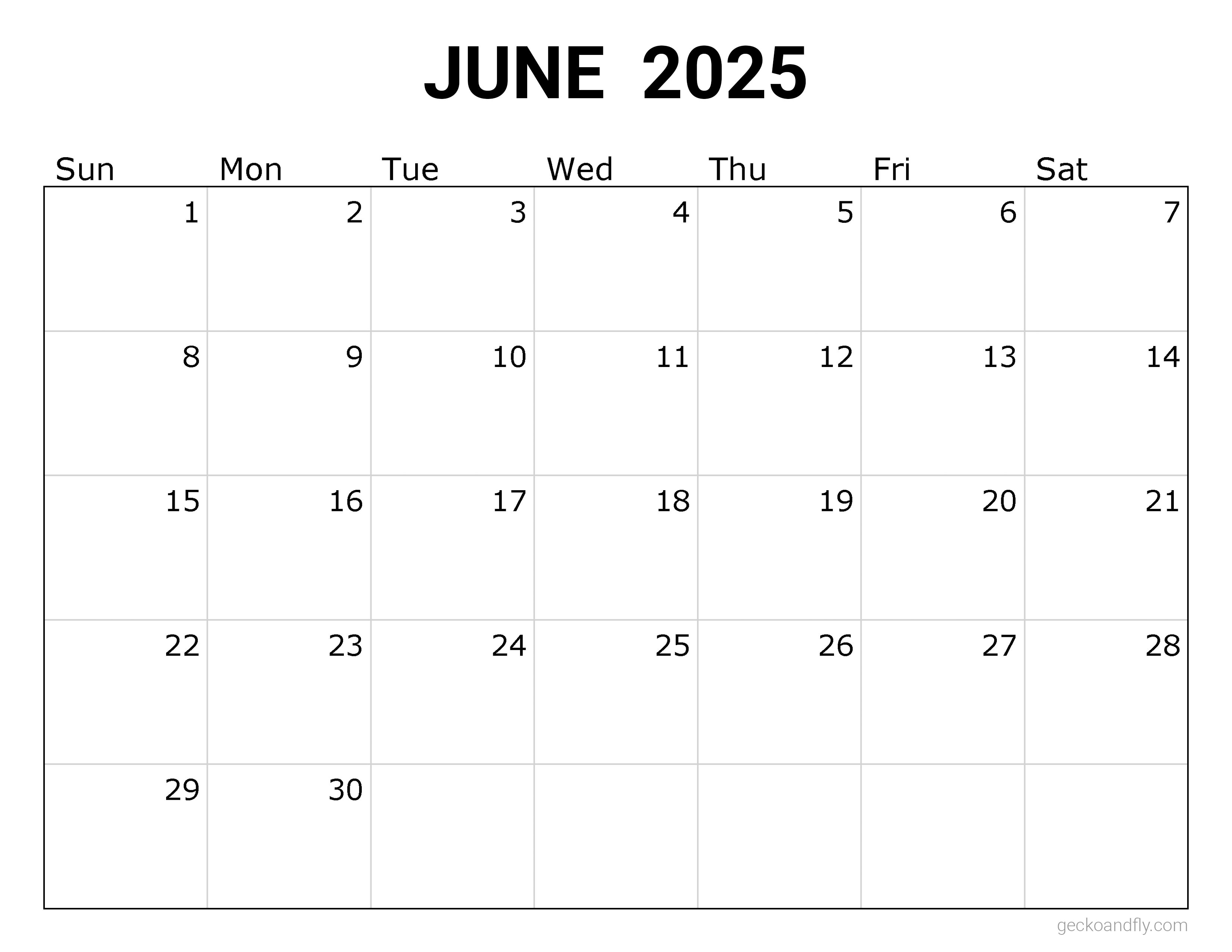 12 Free Printable 2025 Monthly Calendars - Simple & Minimalist Style