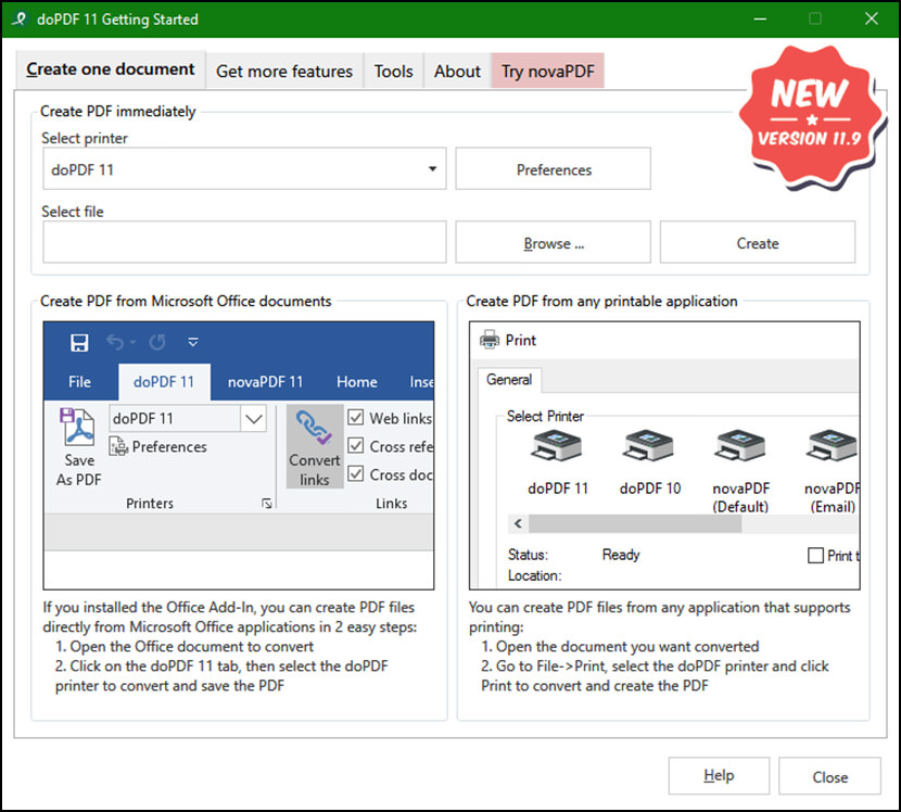 doPDF virtual pdf printer