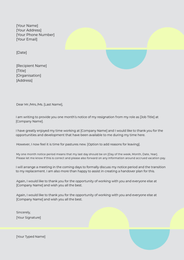 23 Free Editable Simple Resignation Letter Templates