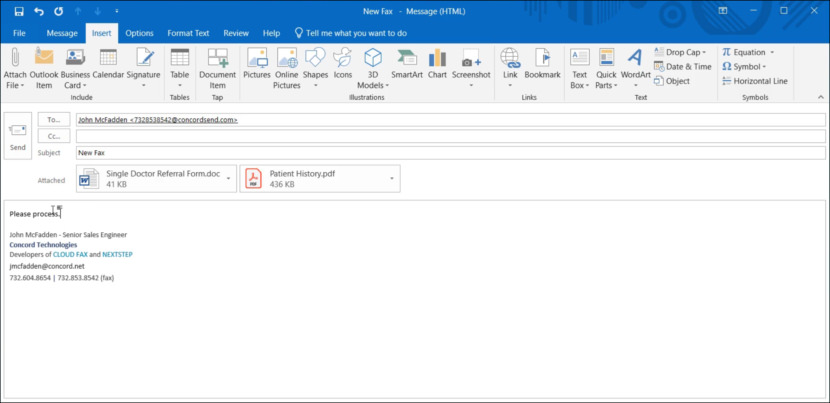 Concord Cloud Fax Microsoft Teams