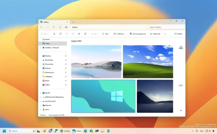 Screen Shots of Microsoft Windows 11 25H2