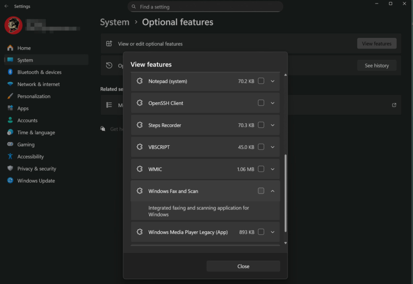 windows fax services