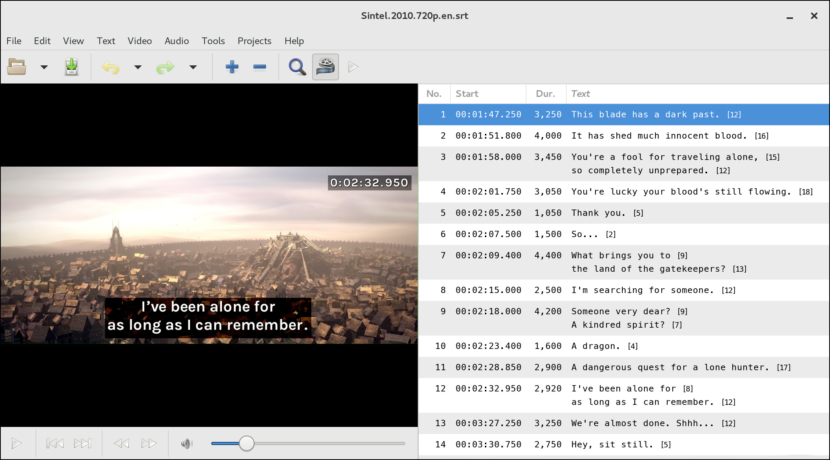 Gaupol Subtitle Editor